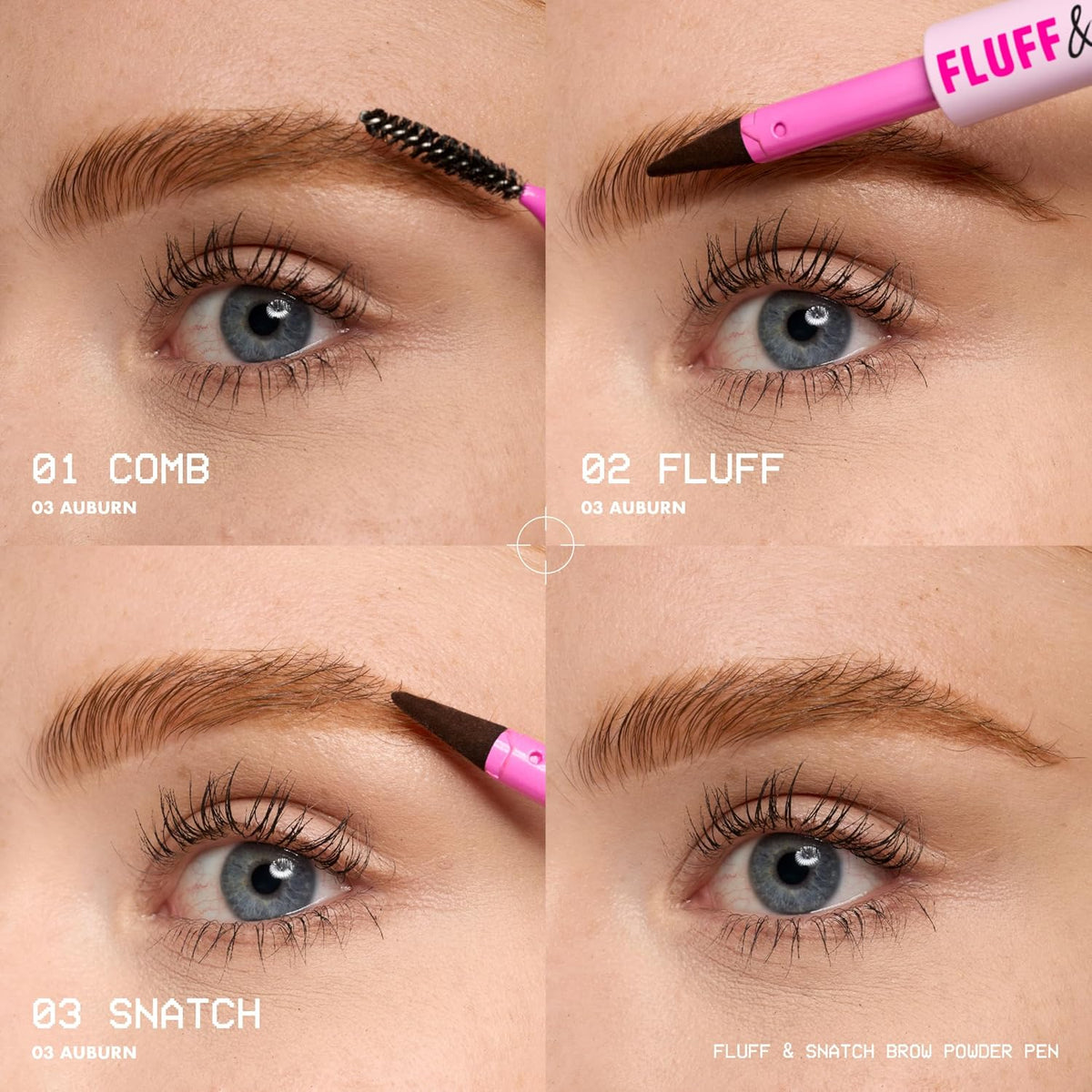 NYX PROFESSIONAL MAKEUP Fluff & Snatch Brow Powder Pen, Cream To Powder Eyebrow Pen For Soft, Defined Brows, Smudge and Transfer-Resistant Formula - Espresso