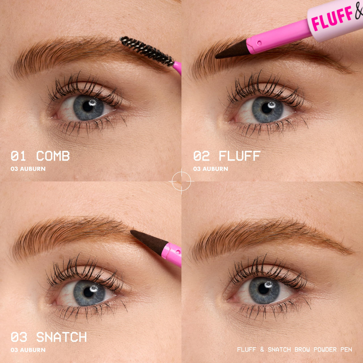 NYX PROFESSIONAL MAKEUP Fluff & Snatch Brow Powder Pen, Cream To Powder Eyebrow Pen For Soft, Defined Brows, Smudge and Transfer-Resistant Formula - Espresso