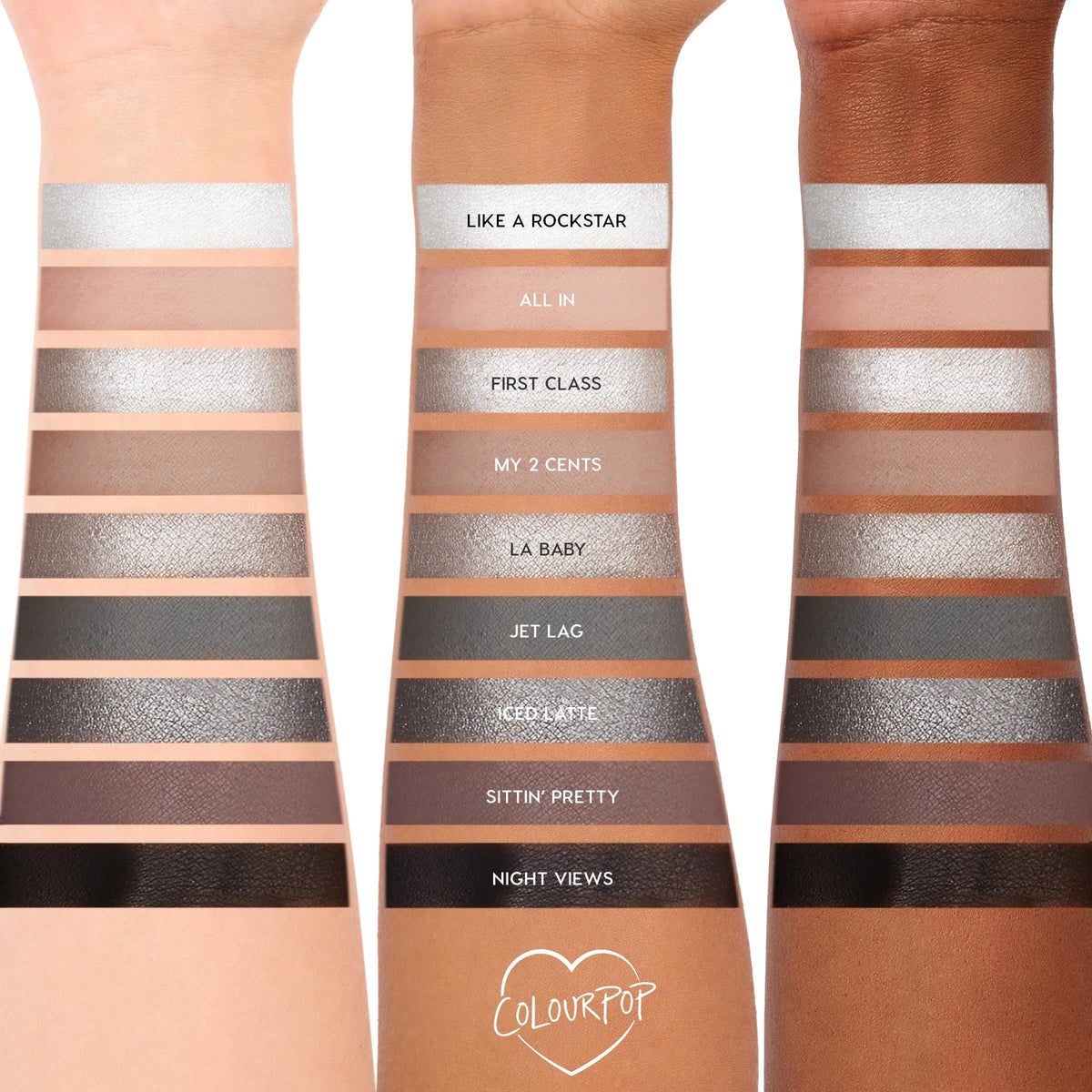 ColourPop Nude Mood Eyeshadow Palette - Brown & Copper Palette with Metallic and Matte Finishes - High-Pigment Eye Makeup with a Long-Wearing Formula (0.3 oz)