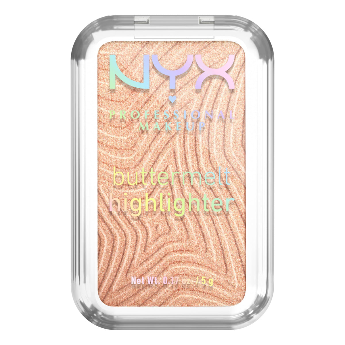 NYX PROFESSIONAL MAKEUP Buttermelt Highlighter, Powder Highlighter Makeup, With Up to 12H Wear and High Impact Glow - 05 Bright and Butta (Light Champagne)