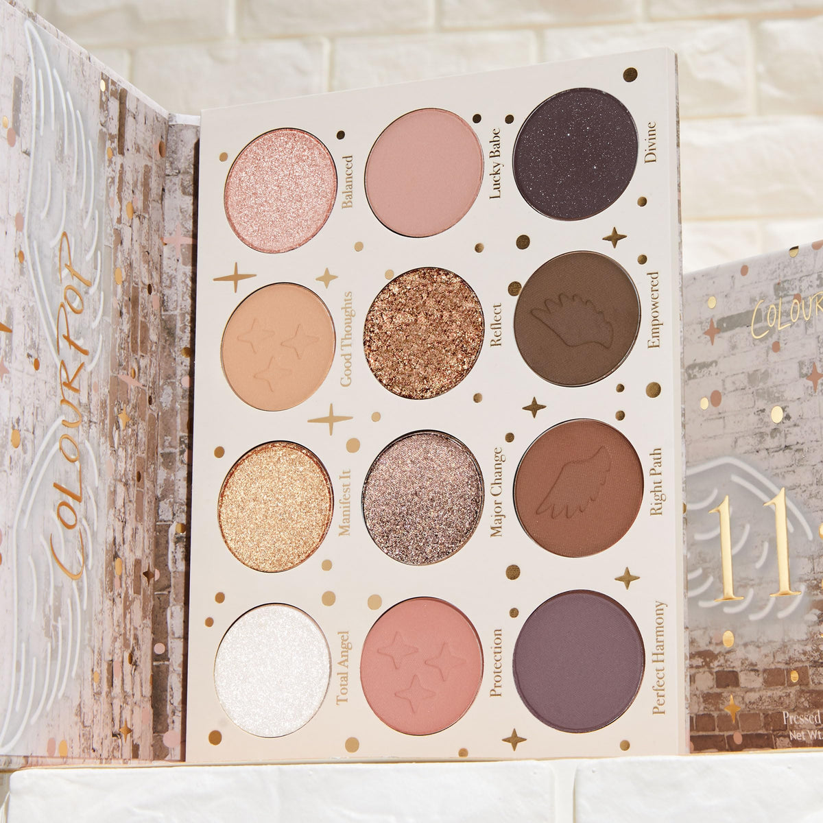 ColourPop Eyeshadow Palette - Eye Makeup Palette with Matte, Metallic, Matte Sparkle & Glitter Finishes - High-Pigment Eye Makeup with a Long-Wearing Formula - Cloud 9 (0.49 oz)