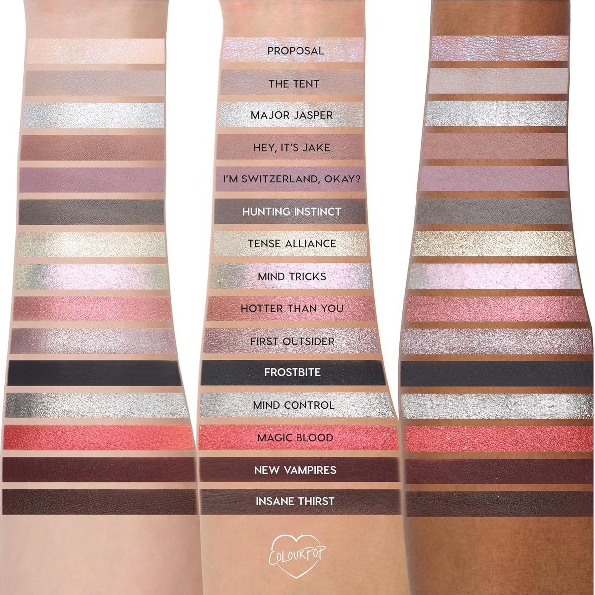 ColourPop x The Twilight Saga Eclipse Eyeshadow Palette - Limited Edition 15-Shade Matte, Metallic & Glitter Eyeshadow Palette - High-Pigment Eye Makeup with a Long-Wearing Formula (0.63 oz)