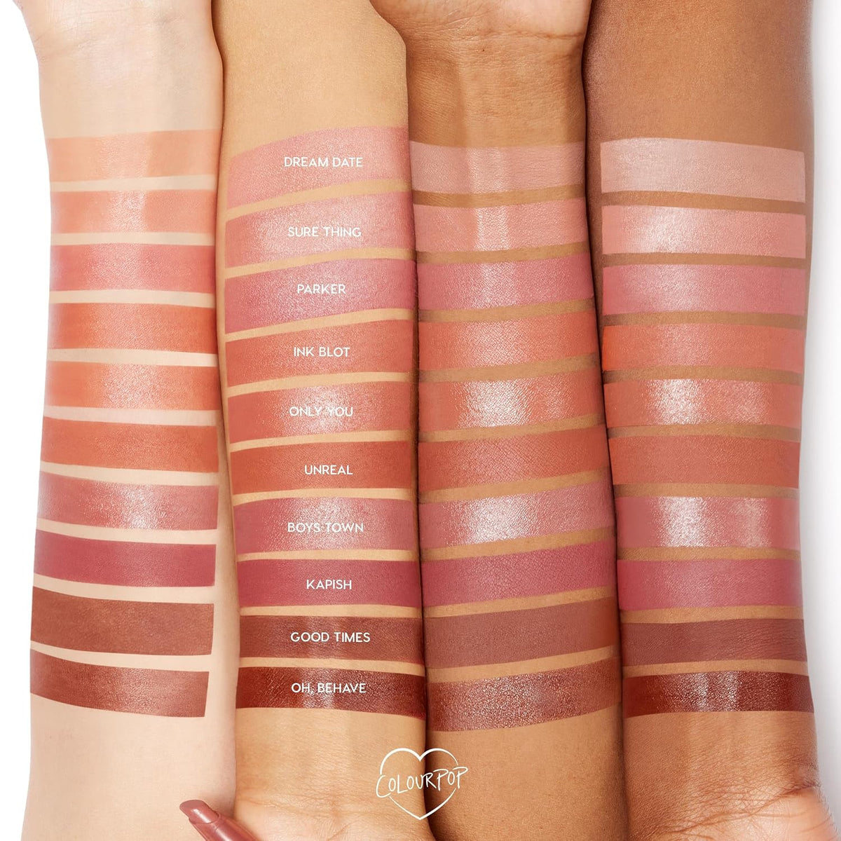 ColourPop Lippie Stix Vault - Includes 10 Nude Lipstick Shades in Matte, Matte X, Crème and Blur Finishes - Infused with a Nourishing, Non-Drying Formula - In The Nude (3.05 oz)