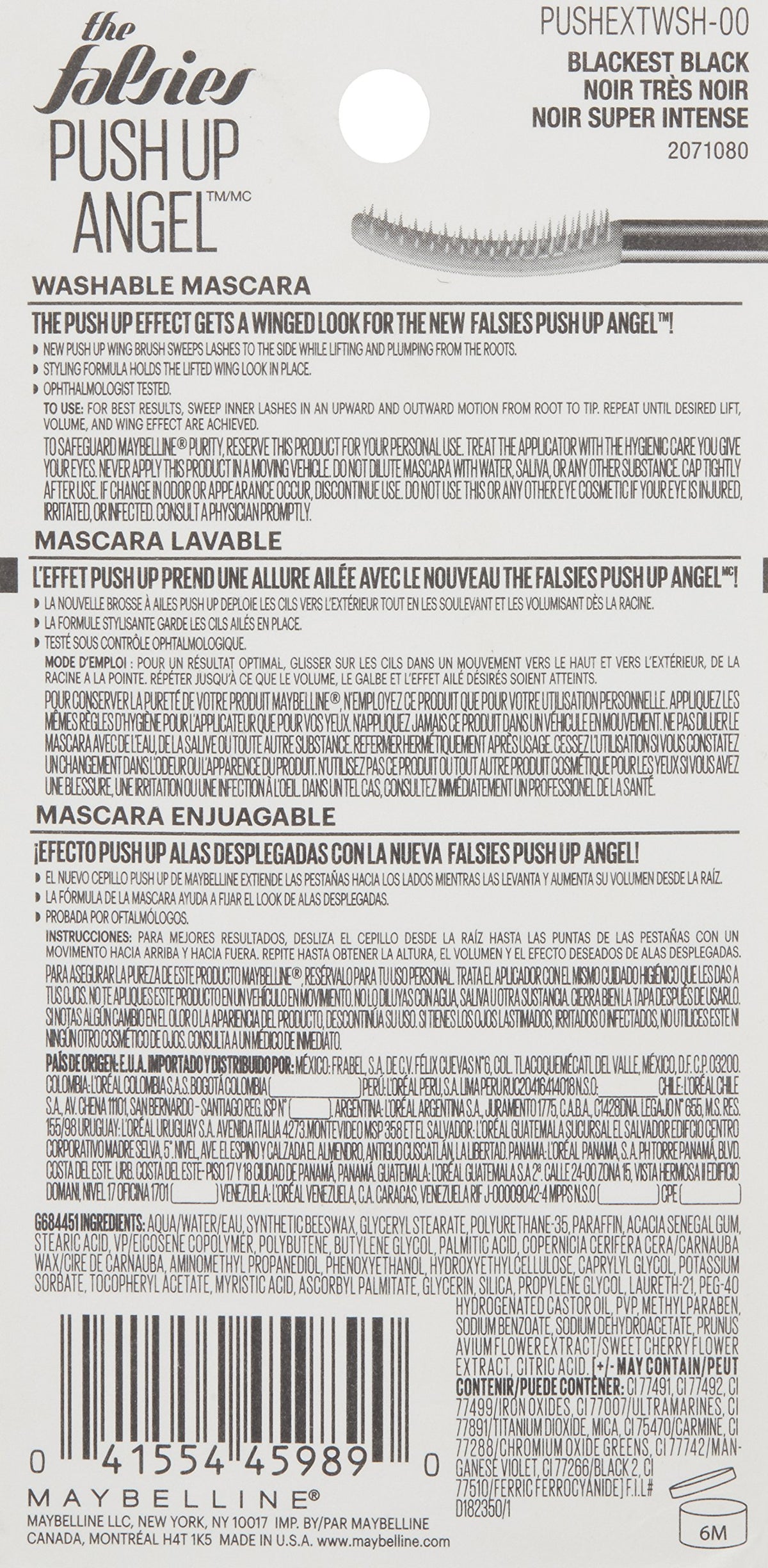Maybelline Volum' Express The Rocket Volumizing Washable Mascara, Blackest Black, 1 Count
