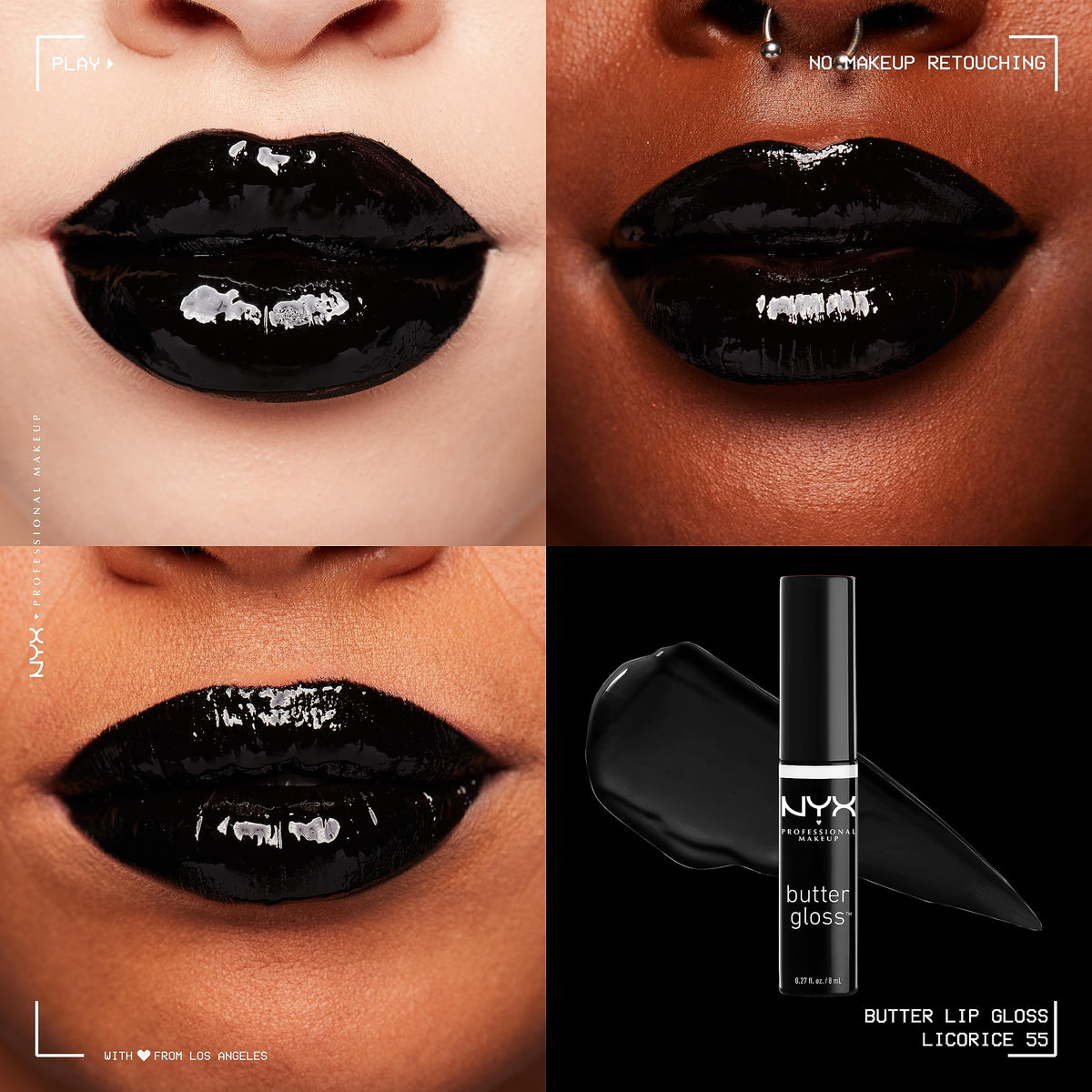 NYX PROFESSIONAL MAKEUP Butter Gloss, Non-Sticky Lip Gloss - Rocky Road (Wine)