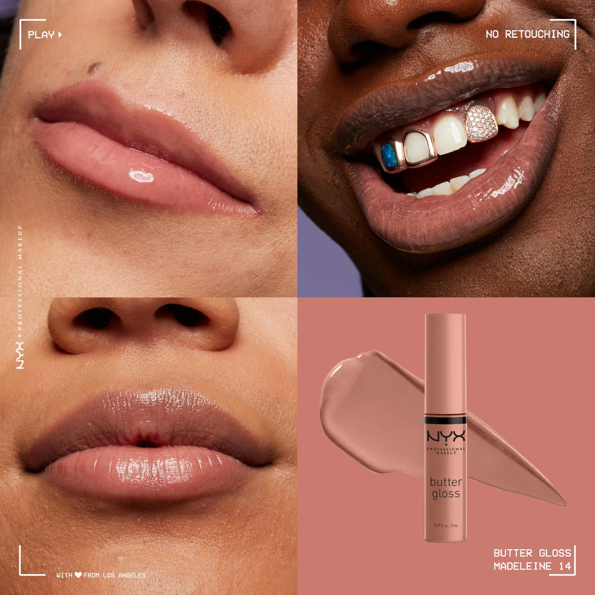 NYX PROFESSIONAL MAKEUP Butter Gloss, Non-Sticky Lip Gloss - Rocky Road (Wine)