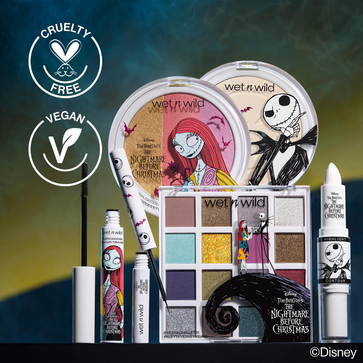 wet n wild Disney Villains PR Box, 14-Piece Makeup & Accessories Collection, Limited Edition Storybook Set, Cruelty-Free