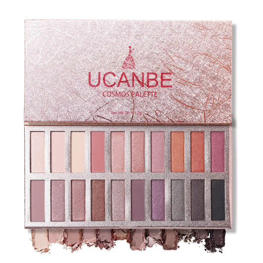 UCANBE Makeup Kit for Women & Teens,18 Colors Nude Eyeshadow +7pcs Soft Makeup Brushes + Pink Cosmetic Bag Makeup Sets, Shimmer Matte Glitter Makeup Palettes Set for Girls Beginners & Professional