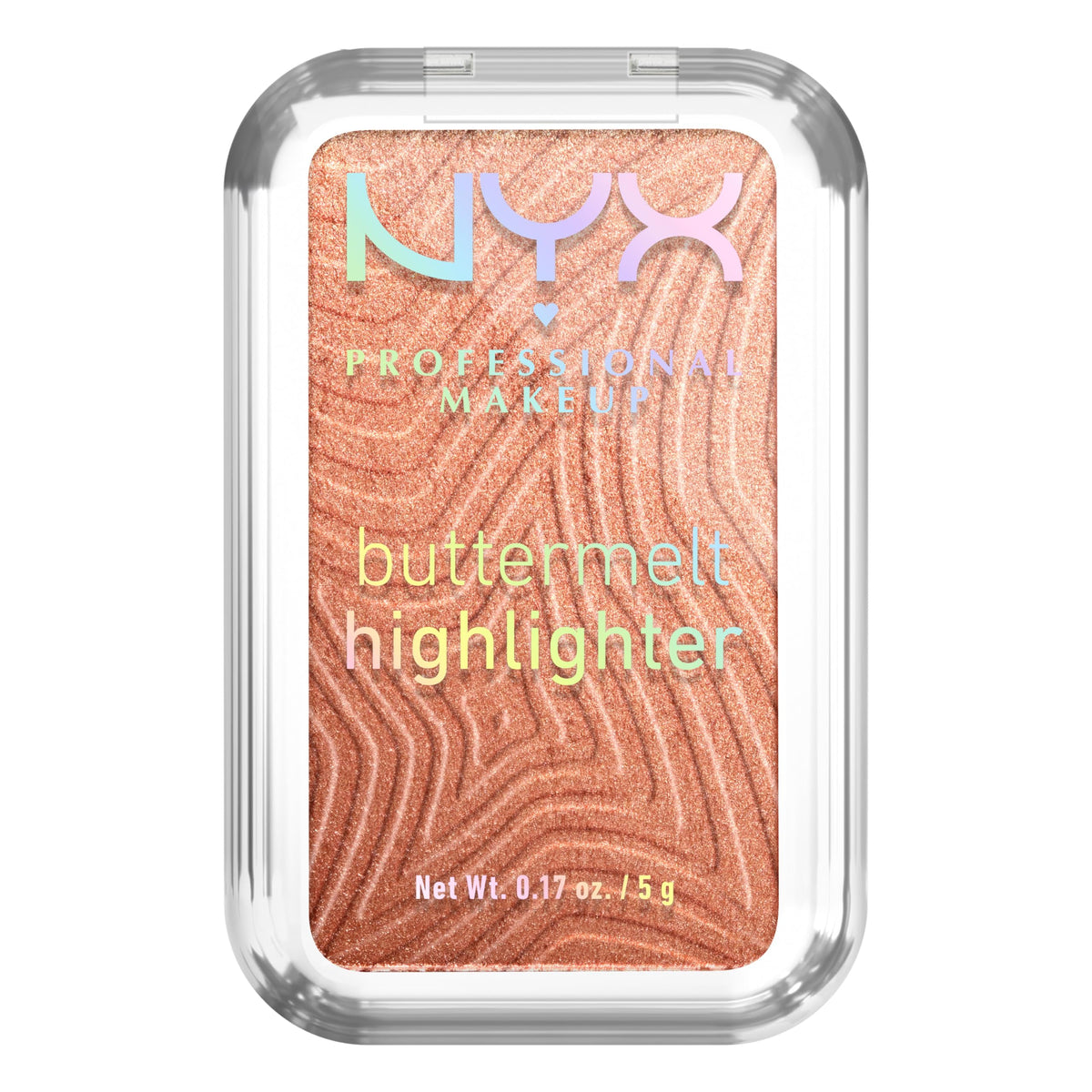 NYX PROFESSIONAL MAKEUP Buttermelt Highlighter, Powder Highlighter Makeup, With Up to 12H Wear and High Impact Glow - 05 Bright and Butta (Light Champagne)