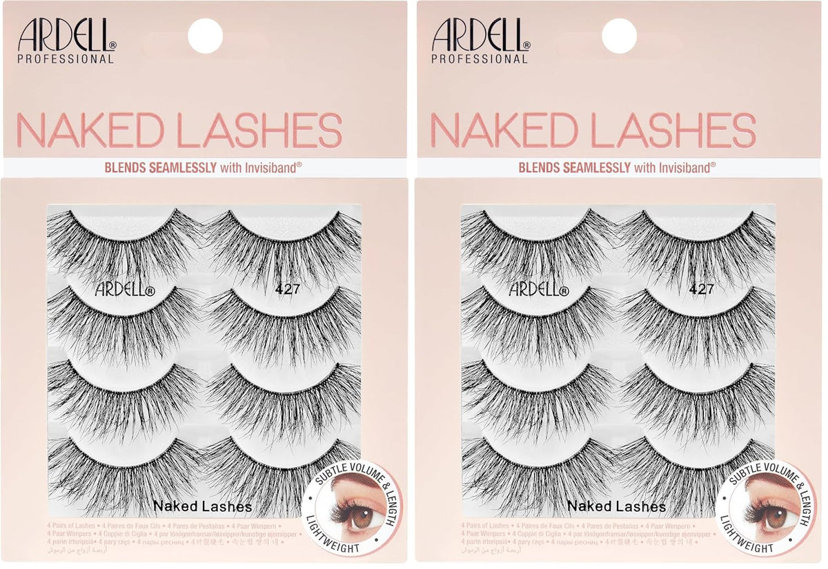 Ardell Naked Lashes 421 Subtle Volume Natural Look False Eyelashes, 4 Pairs