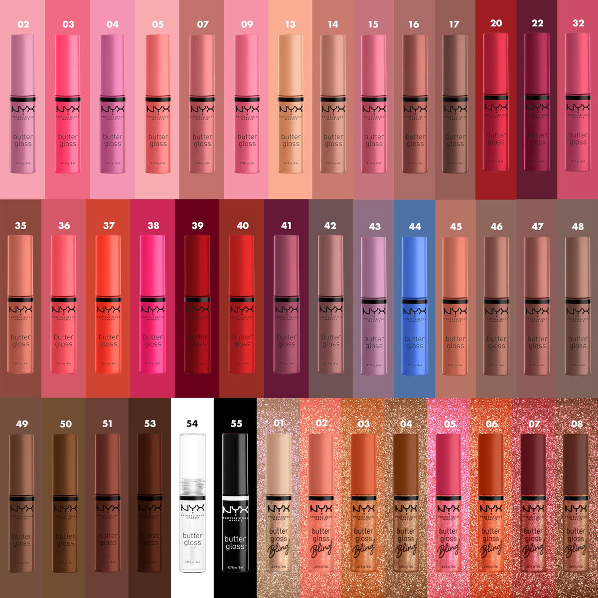 NYX PROFESSIONAL MAKEUP Butter Gloss, Non-Sticky Lip Gloss - Rocky Road (Wine)