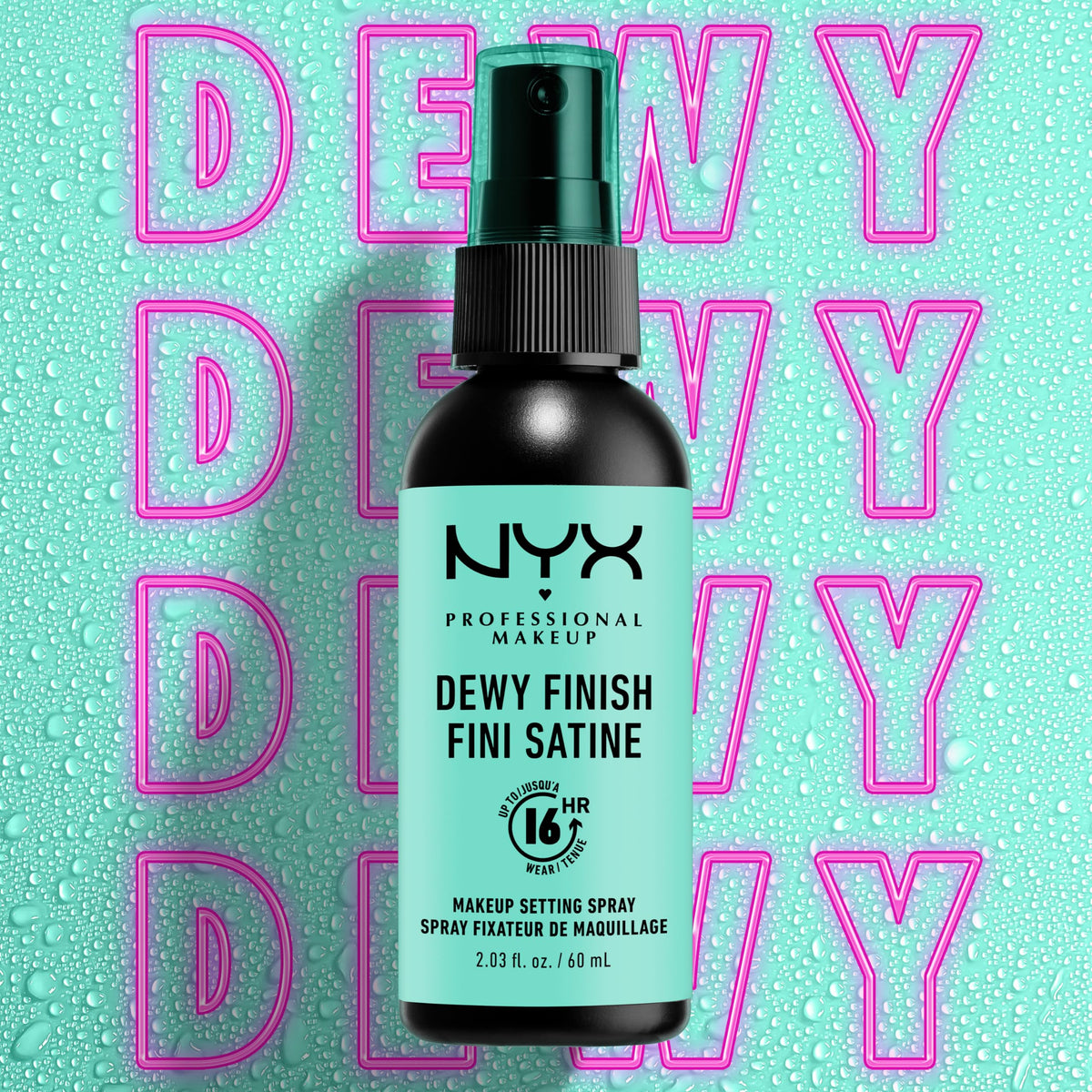 NYX PROFESSIONAL MAKEUP Makeup Setting Spray - Matte Finish, Long-Lasting Face Mist for up to 16HR Wear, Vegan Formula