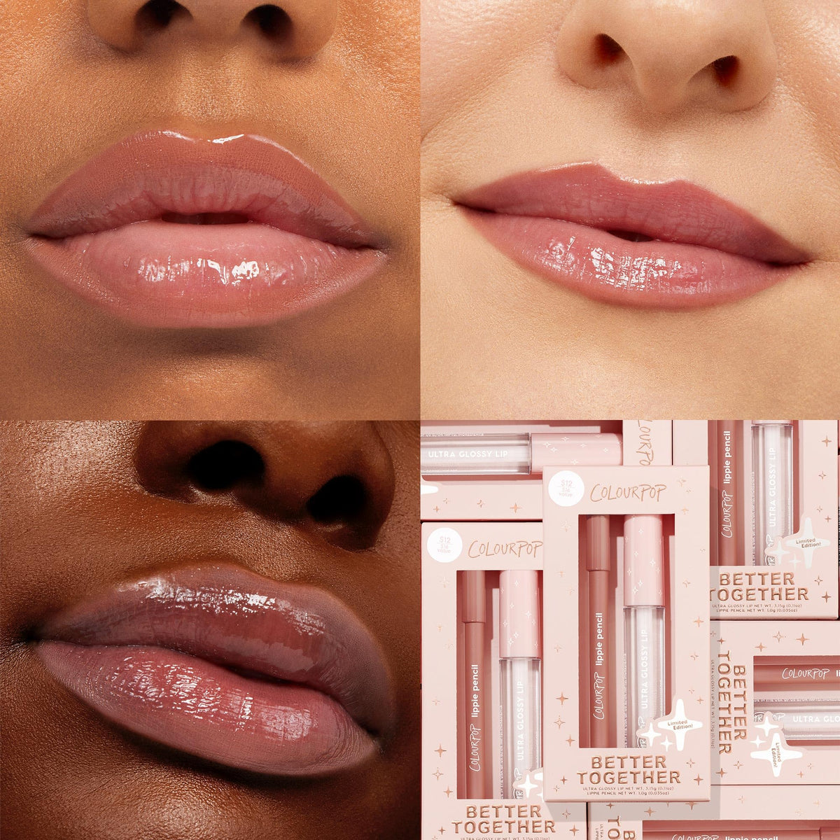 ColourPop Dream Duo Lip Kit - High-Pigment, Long-Lasting & Sharpenable Lip Liner and Lip Gloss with High-Impact Color - Includes Shades Five Stars & Pasadena (2 Count)