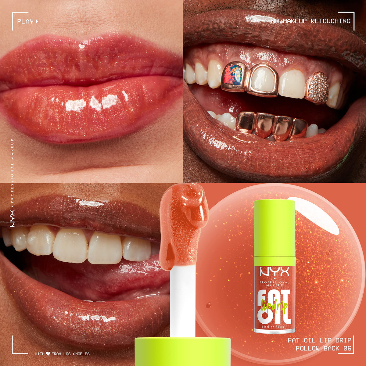 NYX PROFESSIONAL MAKEUP Fat Oil Lip Drip, Moisturizing Lip Oil Gloss, Vegan Tinted Formula, Up to 12 HR Hydration - Missed Call (Sheer Pink)