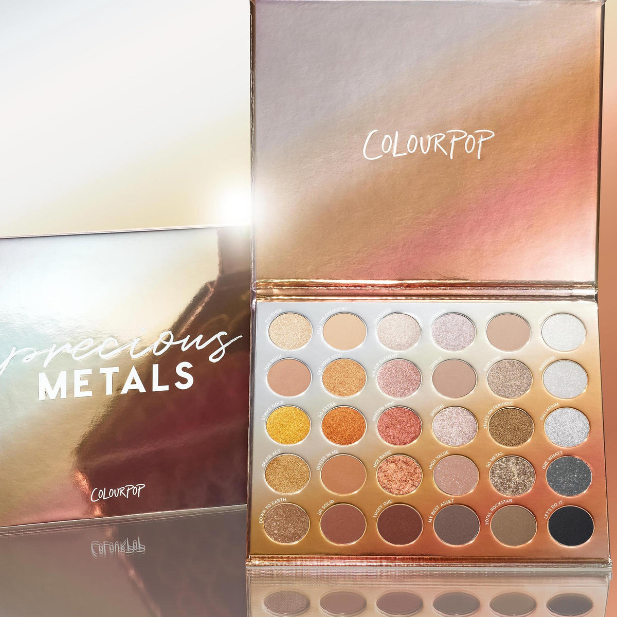ColourPop Stone Cold Fox Eyeshadow Palette - 30 Pan Cool Tone Eye Makeup Palette with Matte & Metallic Finishes - High-Pigment Eye Makeup with a Long-Wearing Formula (1.16 oz)