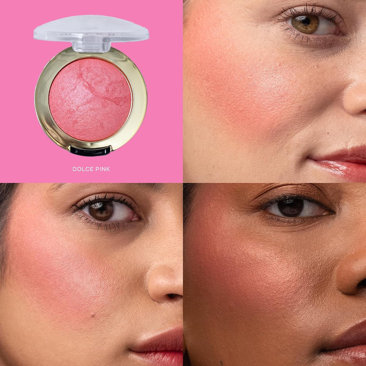 Milani Baked Blush, Makeup Powder Blush for Cheeks - Luminoso