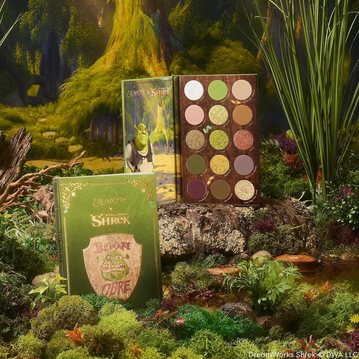 ColourPop x Shrek Eyeshadow Palette - Eye Makeup Palette with Matte, Metallic, Super Shock & Pearlescent Glitter Finishes - High-Pigment Eye Makeup with a Long-Wearing Formula - Beware Ogre (0.63 oz)