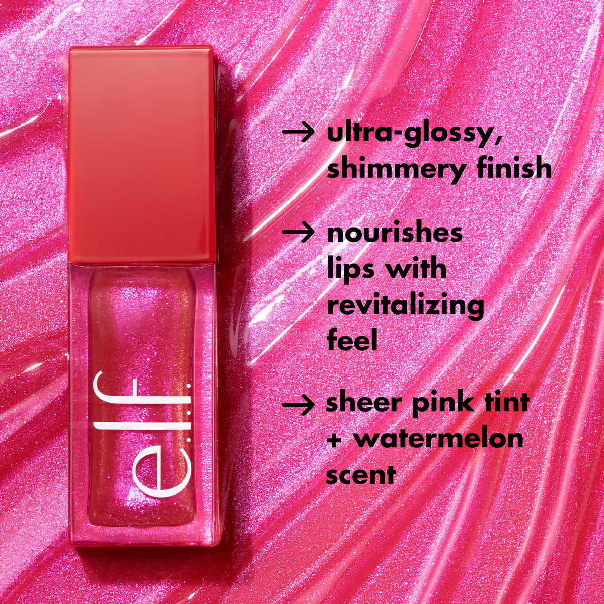e.l.f. Glow Reviver Lip Oil Glimmer, Candy Coded